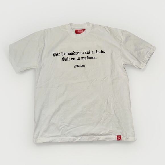 Fuerza Regida Street Mob Banda T-Shirt White XL Regional Mexican Tour Tee - Picture 3 of 5